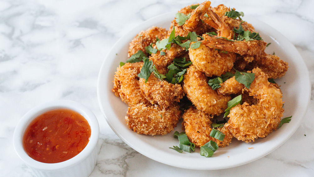 coconut shrimp in plates