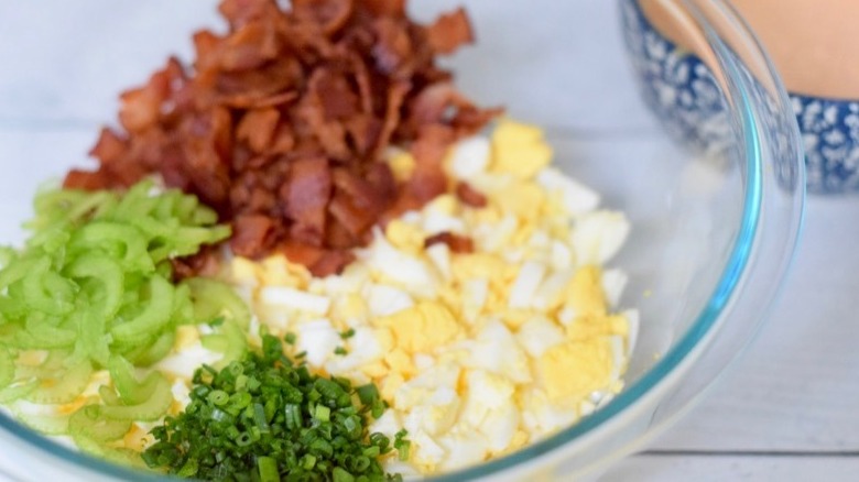 hard boiled eggs with bacon