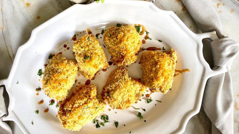 Southern Oven Fried Chicken on white plate