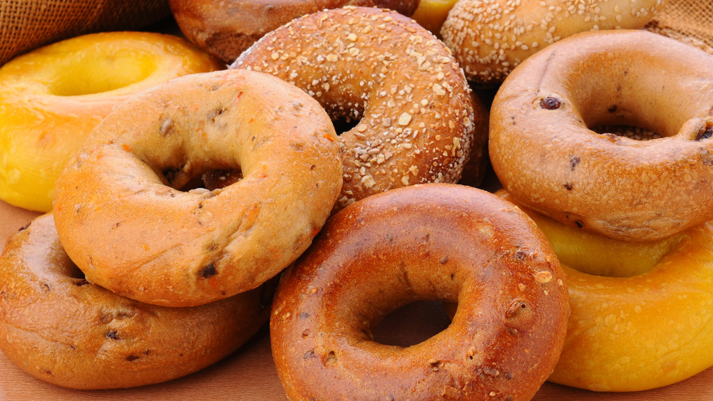 Selection of different bagels