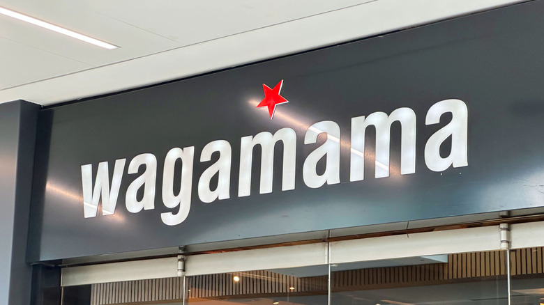 A Wagamama sign above a restaurant