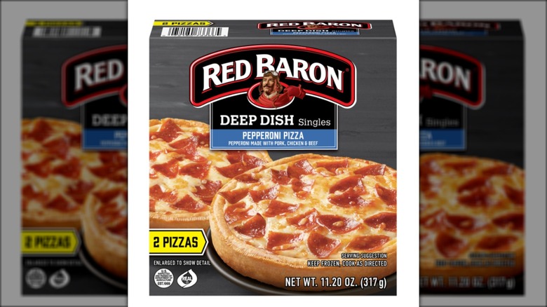 Red Baron deep dish personal frozen pepperoni pizza