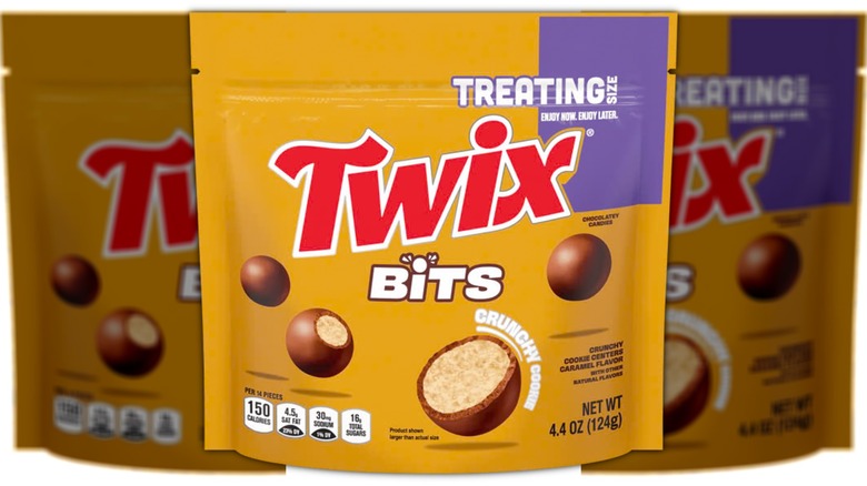 Bag of Twix Bits chocolate candy balls.