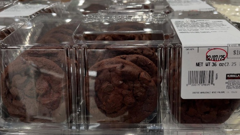 box of double chocolate cookies