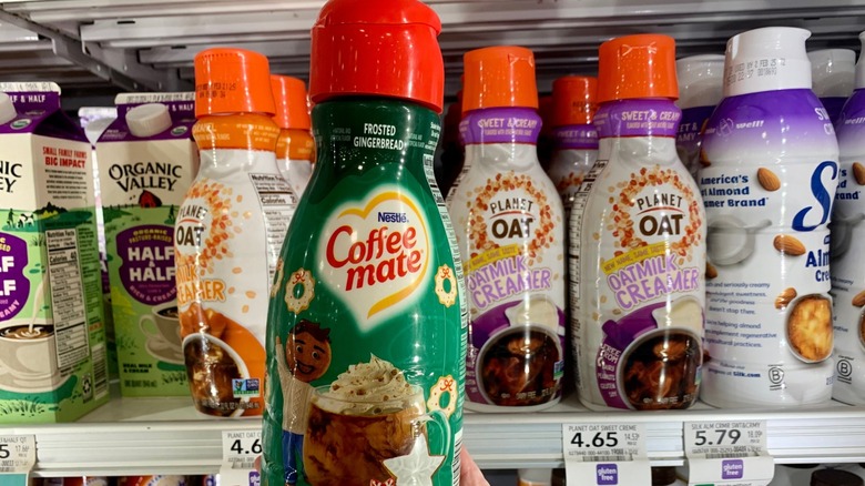 bottles of coffee creamer