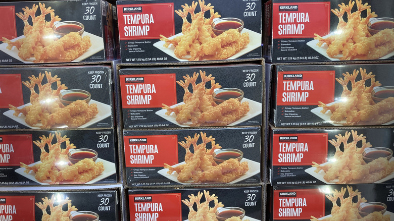 Kirkland Signature tempura shrimp boxes
