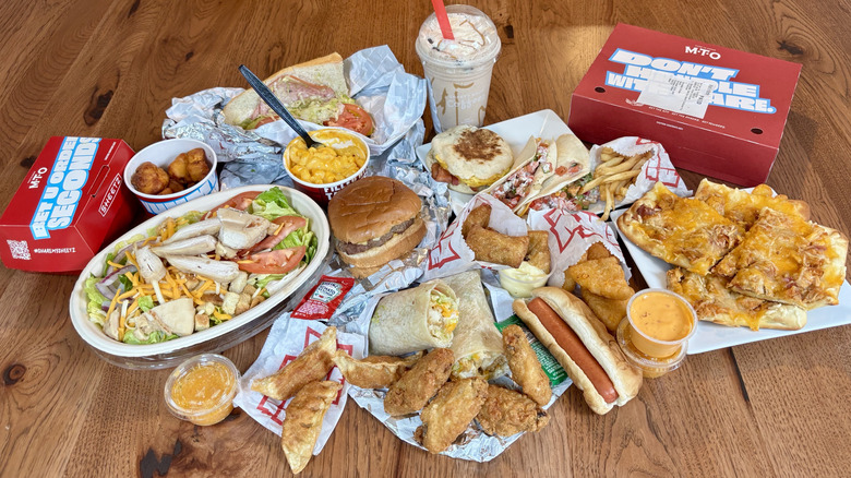 Sheetz menu options laid on table