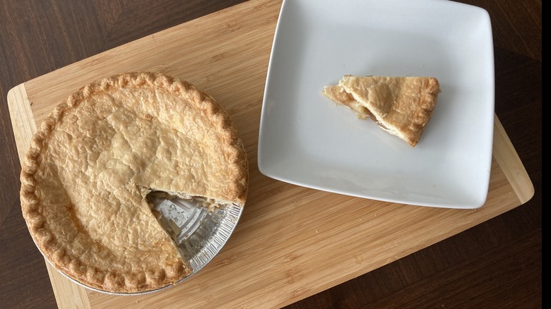 Jessie Lord Bakery apple pie on plate and wooden cutting board