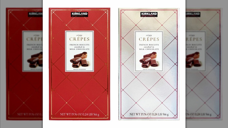 Boxes of Kirkland Signature chocolate crepes