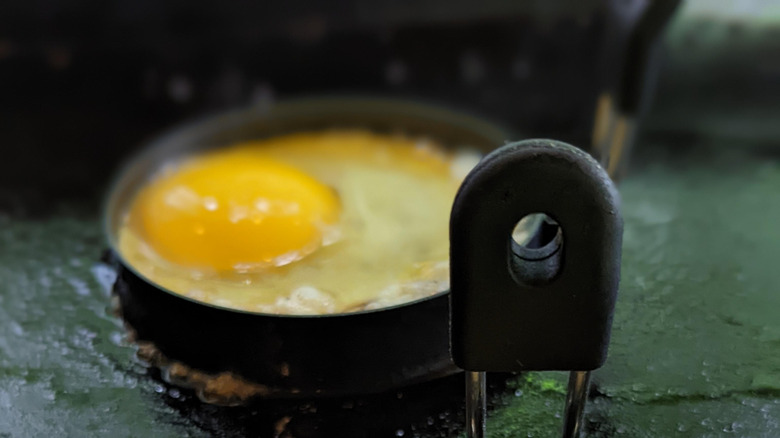 Egg ring on a Blackstone griddle