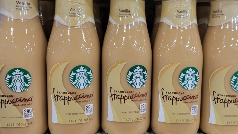 bottles of Starbucks Vanilla Frappuccino