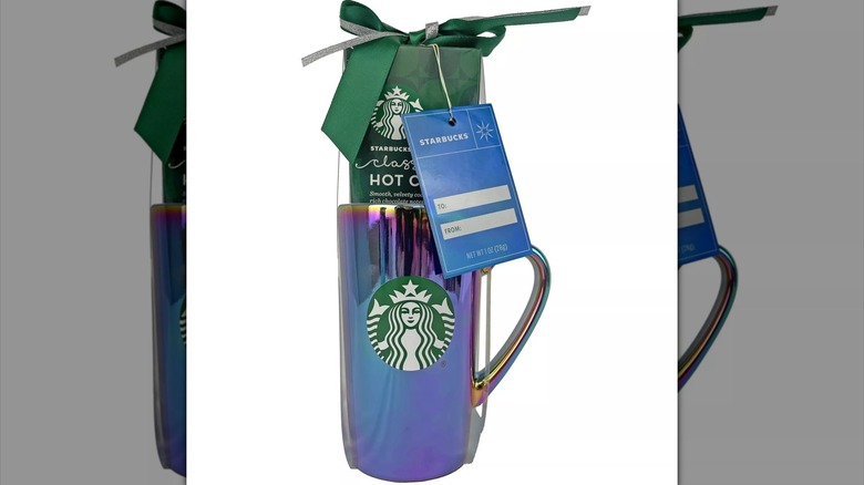 metallic Starbucks mug