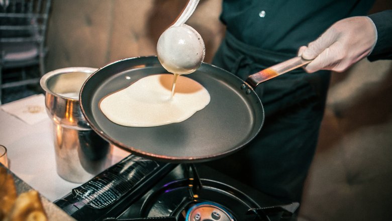 making pancakes