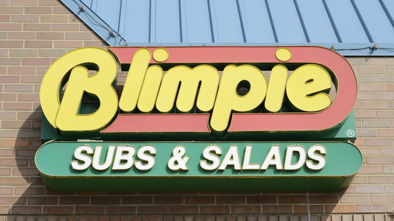 Blimpie restaurant sign