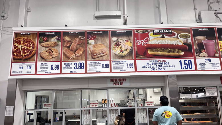 Costco food court menu and ordering windows