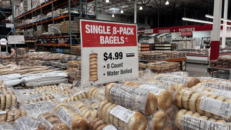 eight-pack bags of bagels at Costco