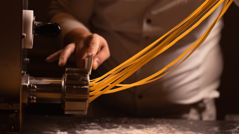 Chef making pasta