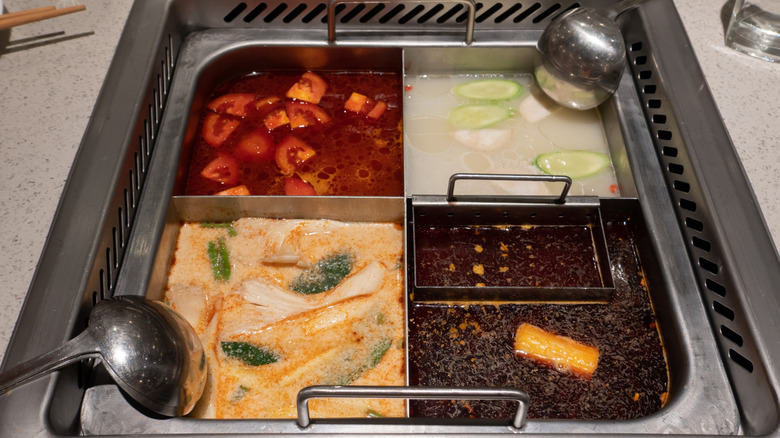 Hot pot four soup broths