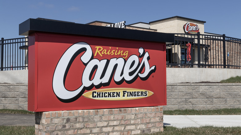 exterior Raising Cane's sign