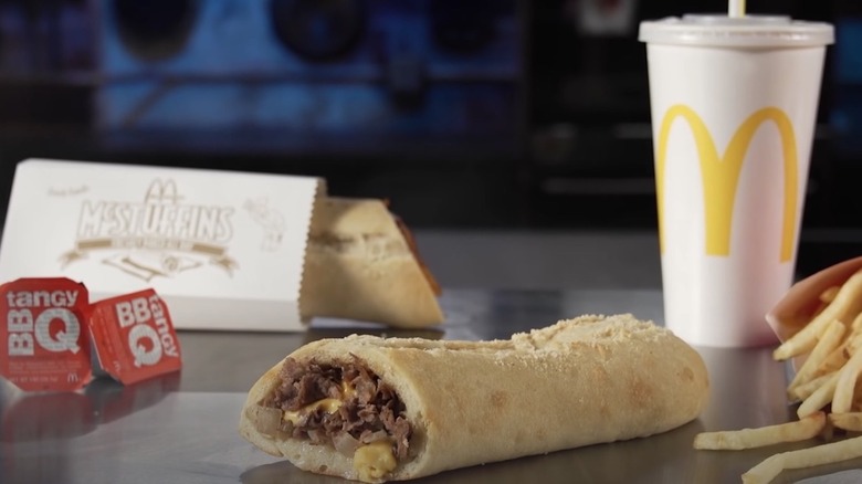 McDonald's Mcstuffin with drink