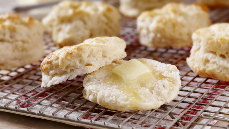 biscuit with melting butter pat
