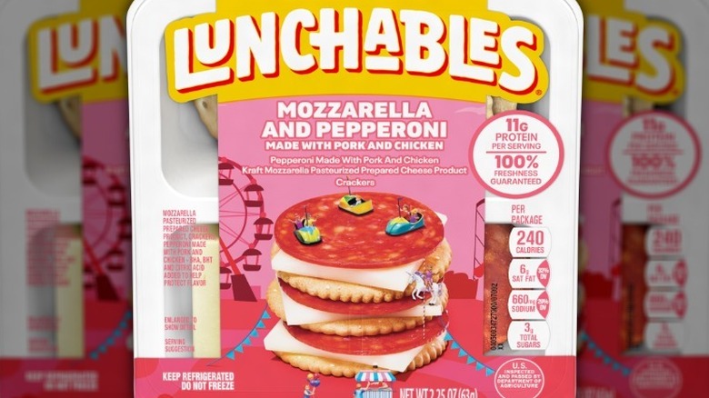 Lunchables pepperoni and mozzarella package