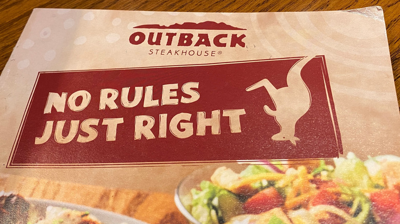 Outback Steakhouse sign on restaurant front