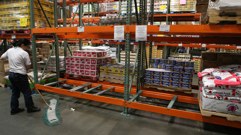 Costco shelves with missing product
