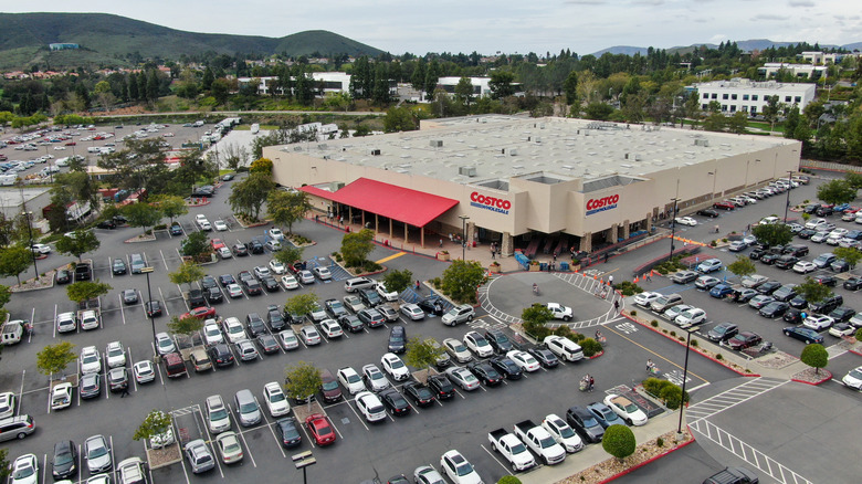 aerial view of Costco parking lot