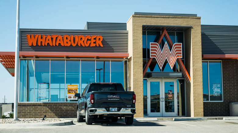 exterior of a modern Whataburger building