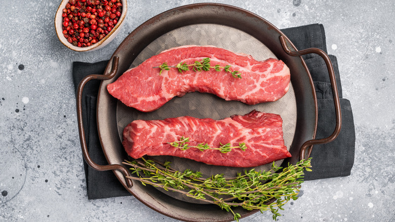 raw tri-tip steak