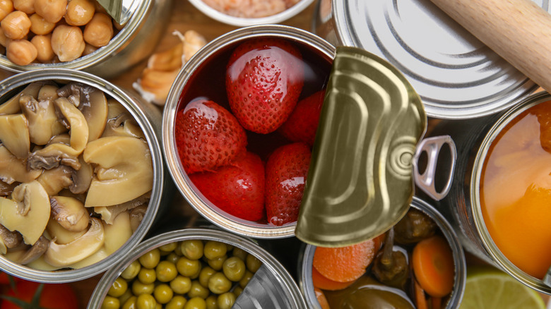 Canned fruits and vegetables