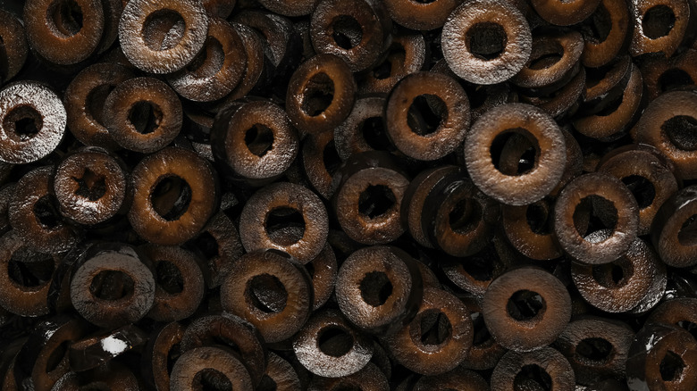 Cut black olives