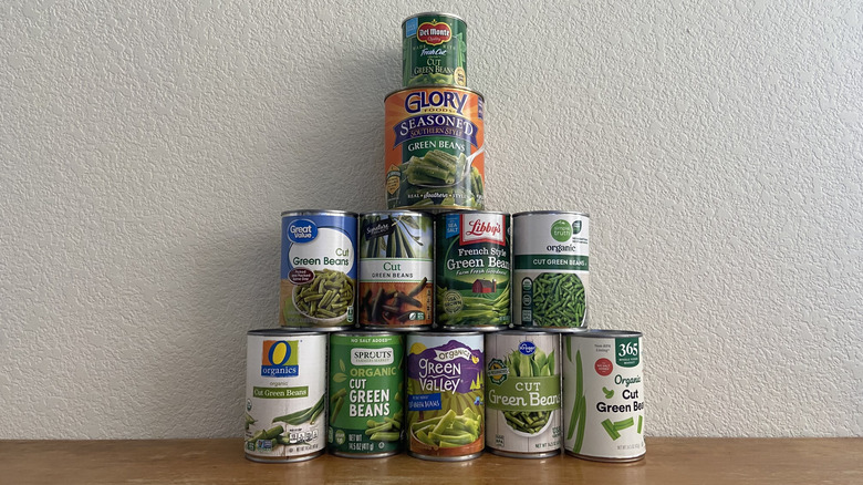 Green bean can pyramid