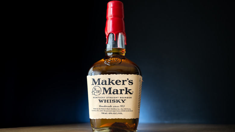Bottle of Maker's Mark bourbon