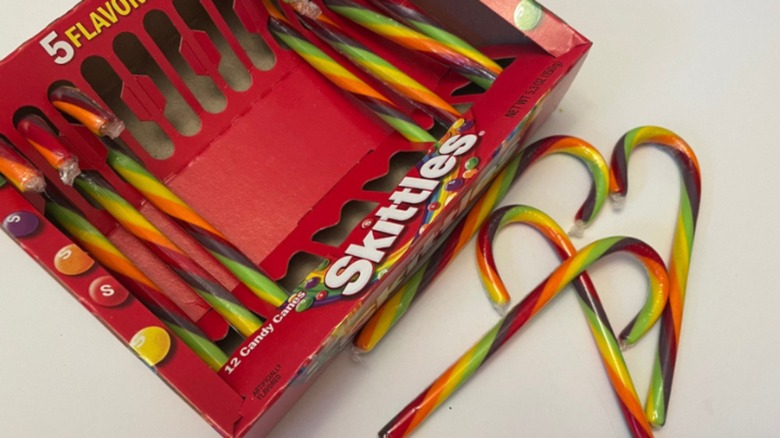 Skittles candy canes