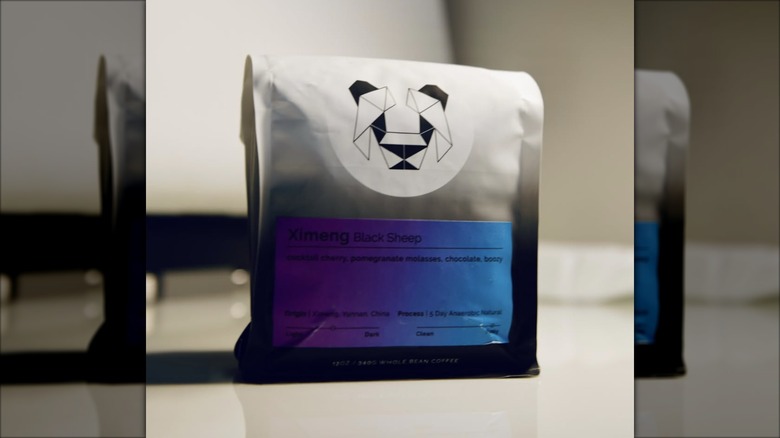 Bag of Black & White Coffee Roasters beans