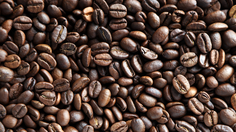 Pile of coffee beans