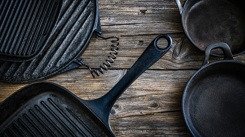 Selection of cast iron cookware
