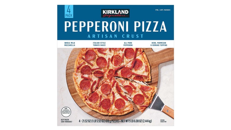 Product image of Kirkland Signature frozen pepperoni pizza