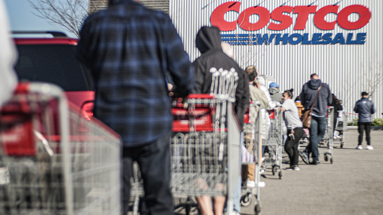 customers in line at the Marina Del Rey, California, Costco