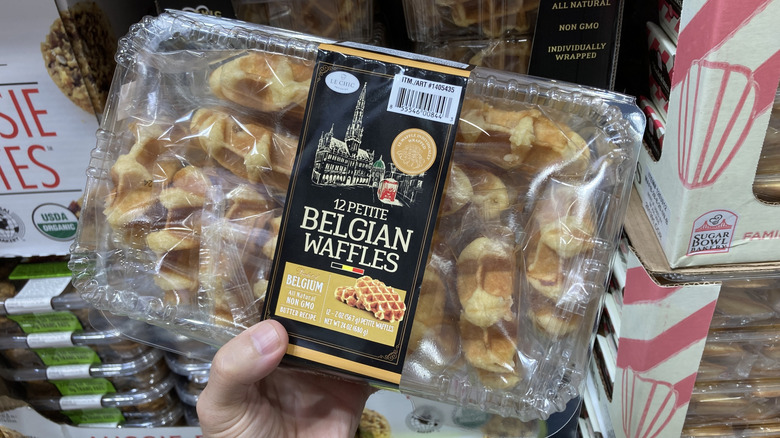 Tub of Belgian waffles