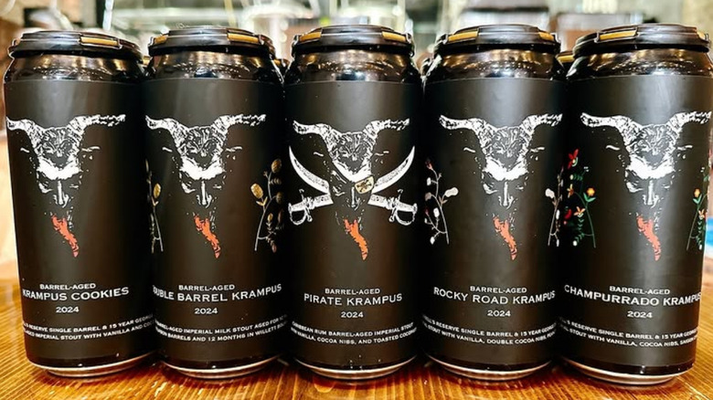 Krampus beer cans from 2024