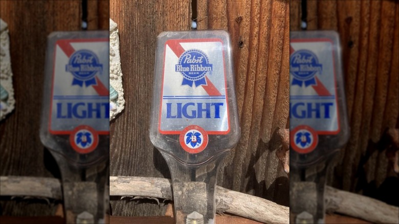 Vintage Pabst Blue Ribbon Light beer tap
