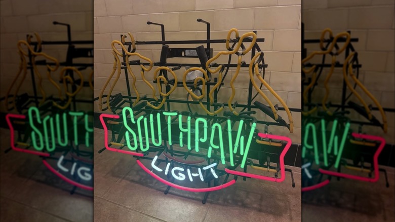 Vintage Southpaw Light neon sign