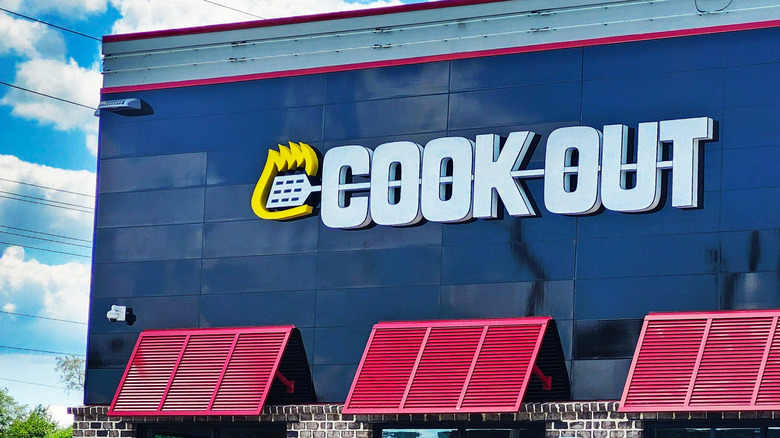 Cook Out restaurant exterior with sign