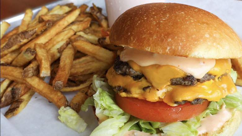 Mooyah burger and fries