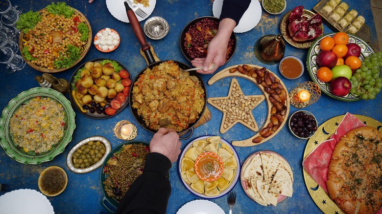 halal food table spread