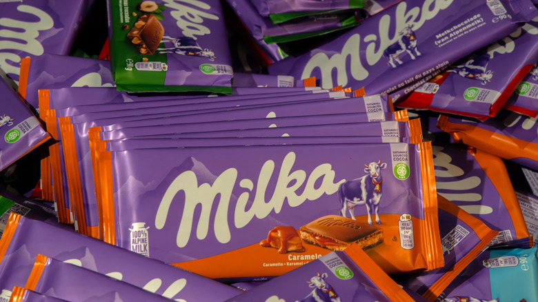 Milka chocolate bars