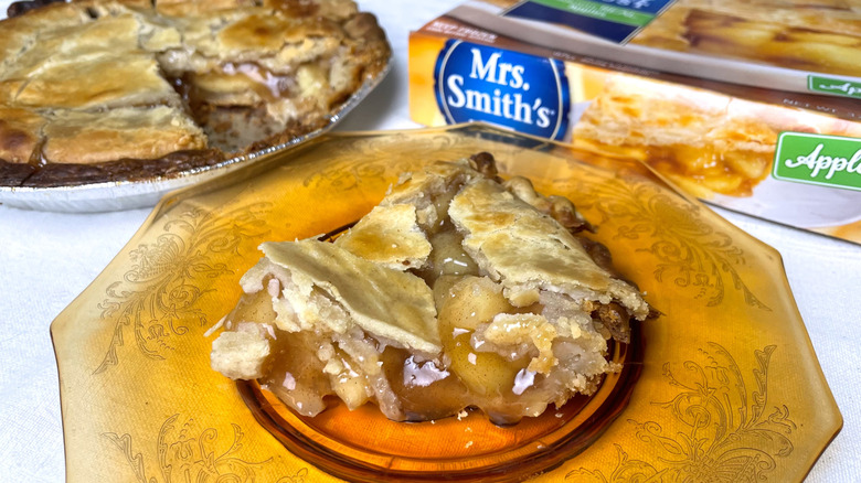 A slice of Mrs. Smith's Original Flaky Crust Apple Pie